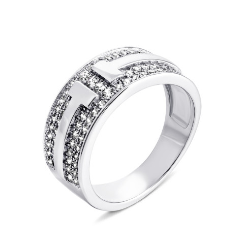Серебряное кольцо с фианитами (К2Ф/2021-16.5)
