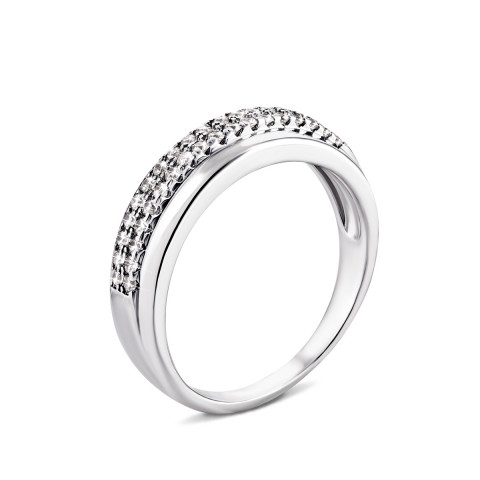 Серебряное кольцо с фианитами (КК2Ф/215-15.5)