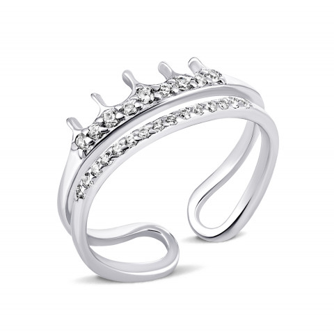Серебряное кольцо с фианитами (КВ106с)