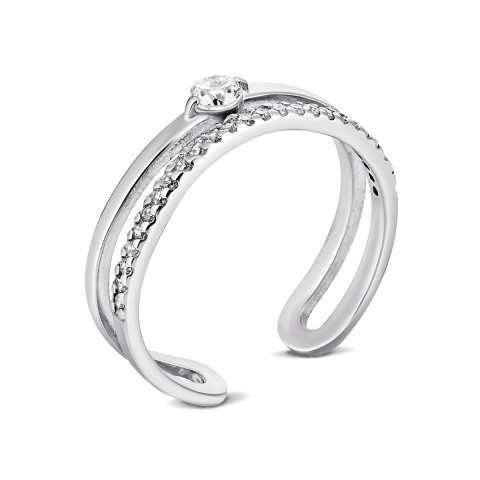 Серебряное кольцо с фианитами (КВ1085с)