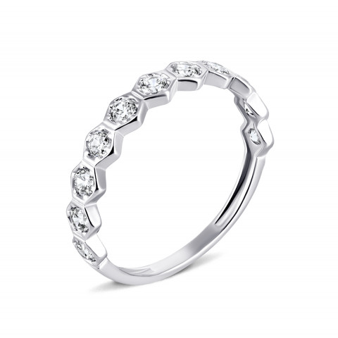 Серебряное кольцо с фианитами (КВ2516)