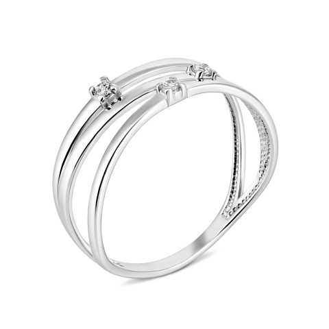 Серебряное кольцо с фианитами (КВ2830)