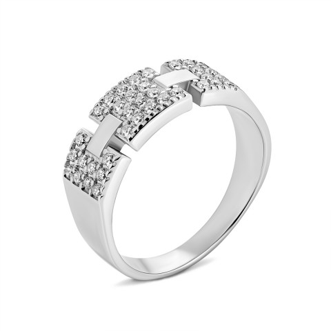 Серебряное кольцо с фианитами (ЛК-0038р)