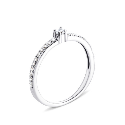 Серебряное кольцо с фианитами (ЛК-0105р)