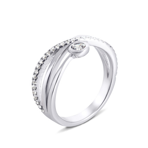 Серебряное кольцо с фианитами (PRS1843)