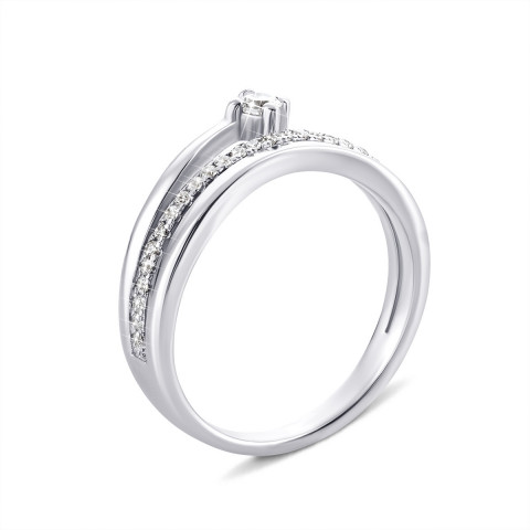Серебряное кольцо с фианитами (PRS1845)