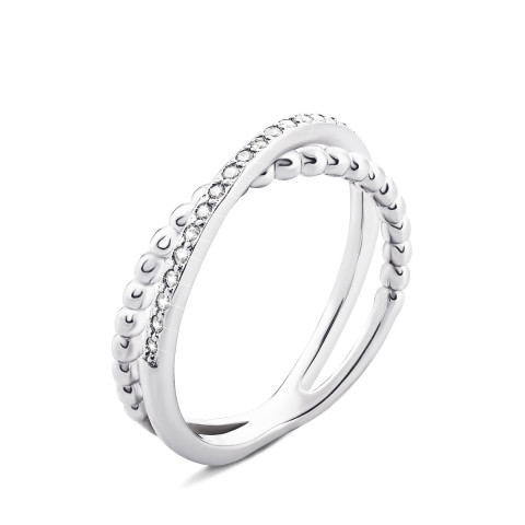 Серебряное кольцо с фианитами (PRS1932)