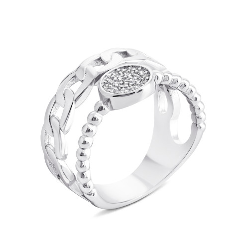 Серебряное кольцо с фианитами (PRS2598)
