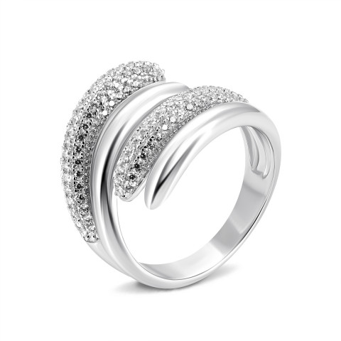 Серебряное кольцо с фианитами (R30066-BW(wp))