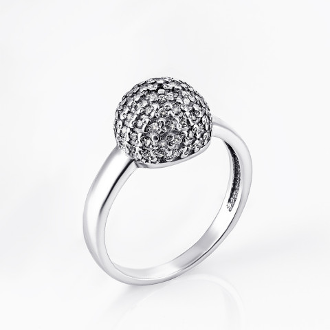 Серебряное кольцо с фианитами (с00283)