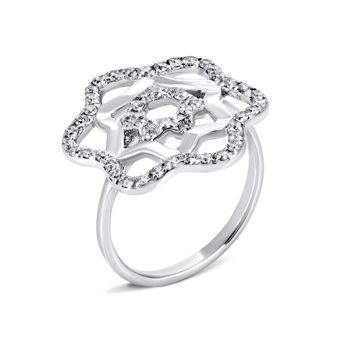 Серебряное кольцо с фианитами (с11183)