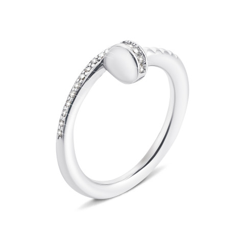 Серебряное кольцо с фианитами (S416r)