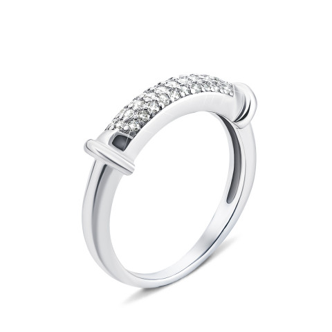 Серебряное кольцо с фианитами (S446r)