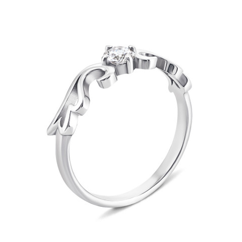 Серебряное кольцо с фианитом (10159)