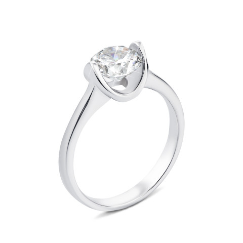 Серебряное кольцо с фианитом (1RI59720/1-R)