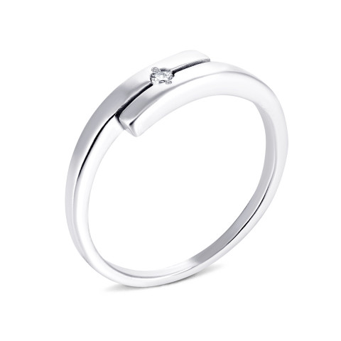 Серебряное кольцо с фианитом (71020б)