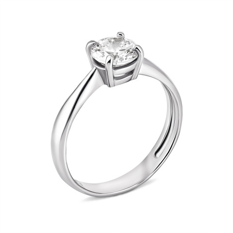 Серебряное кольцо с фианитом (81051б)