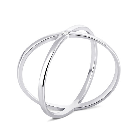 Серебряное кольцо с фианитом (81676б)