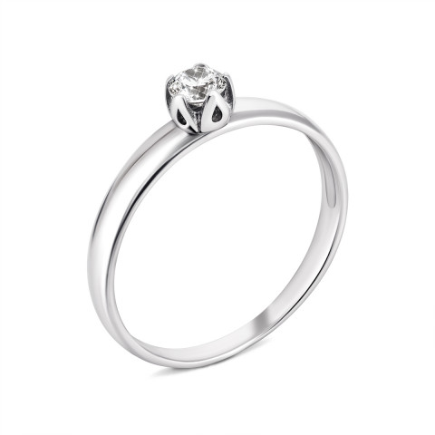 Серебряное кольцо с фианитом (КВ826с)