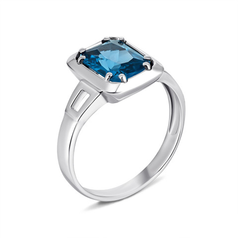 Серебряное кольцо с кварцем London blue (1716/1р-QLB)