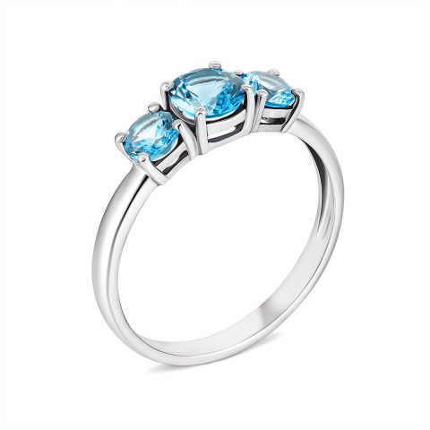 Серебряное кольцо с кварцем London blue (1741/1р-QLB)