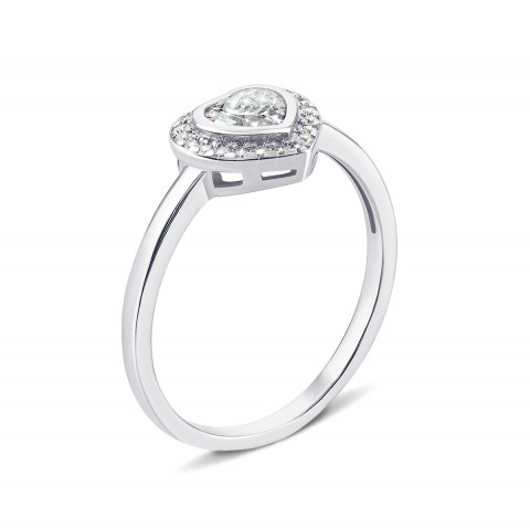 Серебряное кольцо Сердце с фианитами (GR6941)