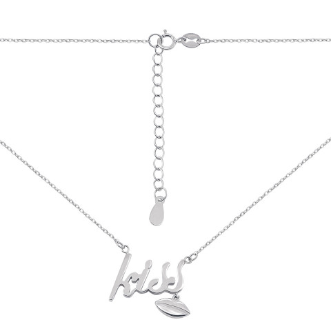 Безразмерное серебряное колье Kiss (Кл2/801)