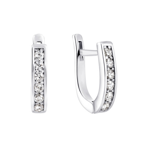 Серебряные серьги с фианитами (2244/1р-CZ)