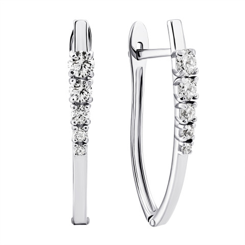 Серебряные серьги с фианитами (СВ1884#)