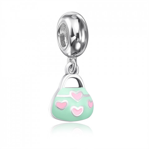 Серебряная бусина шарм с эмалью. (G2616-P/12/1453)