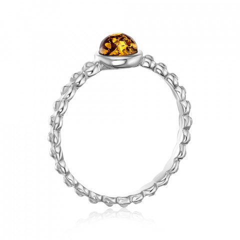 Серебряное кольцо с янтарем. (RdR162C-R/12/2787)