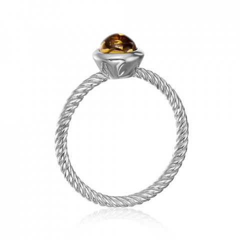 Серебряное кольцо с янтарем. Артикул RdR163C-R/12/2787