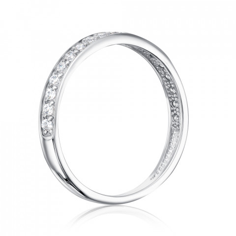 Серебряное кольцо с фианитами (001015/12/1/13)