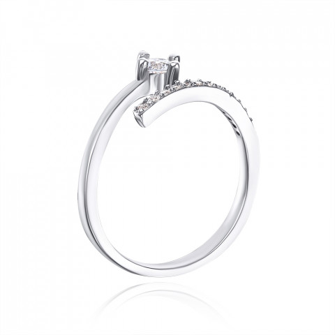 Серебряное кольцо с фианитами. (5R28447-R/12/1)