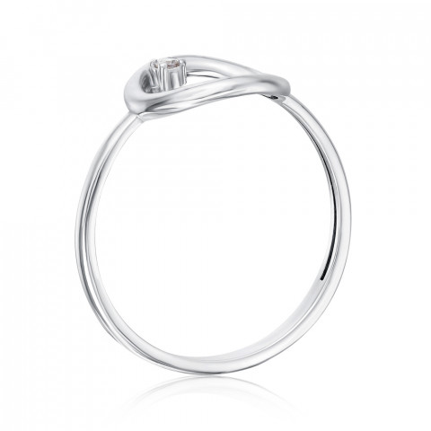 Серебряное кольцо с фианитом (001080/12/1/46)