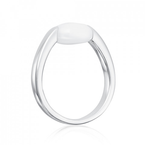 Серебряное кольцо с керамикой (SR2824-W-R/12)