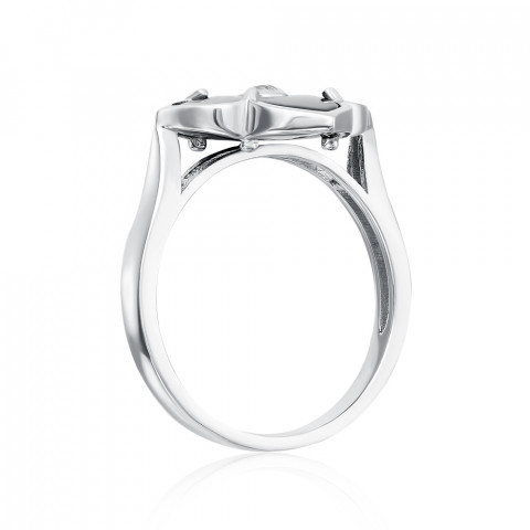 Серебряное кольцо с керамикой и фианитом (SR2786-B-R/12/1)