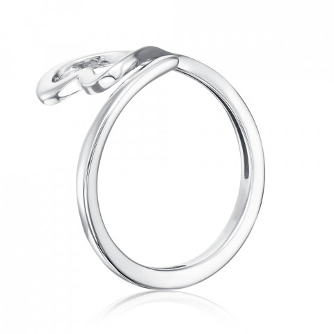 Серебряное кольцо «Сердце» без вставки (001049/12/1)