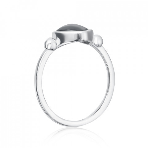 Серебряное кольцо «Сердце» с керамикой (SR2897-B-R/12)