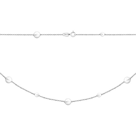 Серебряное колье с жемчугом (SN01831)