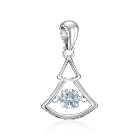 Серебряная подвеска с фианитами (SP00375-P/12/1)