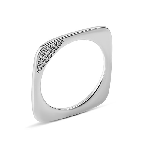 Серебряное кольцо Квадрат с фианитами (SZDR15590)