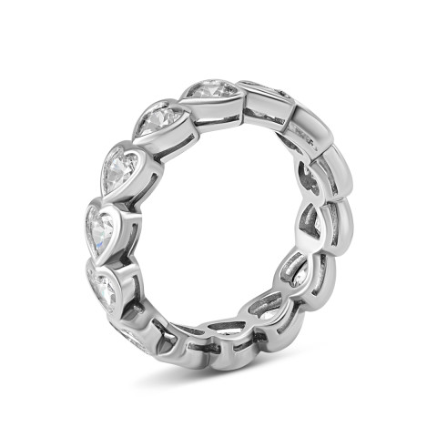 Серебряное кольцо Сердца с фианитами (SZDR25629)