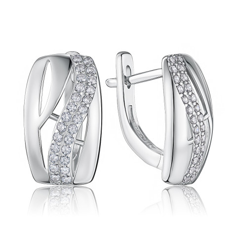 Серебряные серьги с фианитам SZDE05140-E/12/1