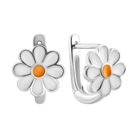 Серебряные серьги с эмалью (SZDE14600)