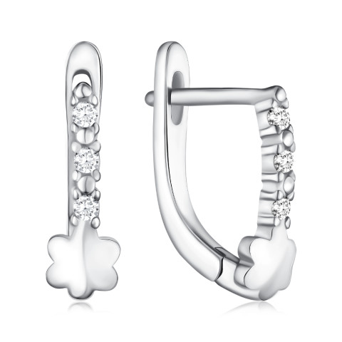 Серебряные серьги с фианитами SZDE15062-E/12/1