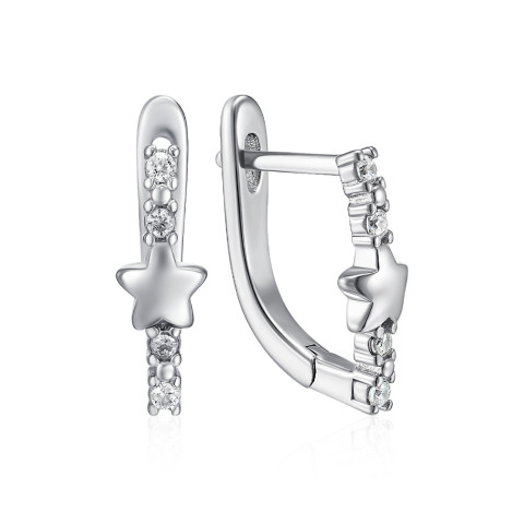 Серебряные серьги с фианитами SZDE15073-E/12/1