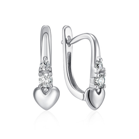 Серебряные серьги с фианитами SZDE15123-E/12/1