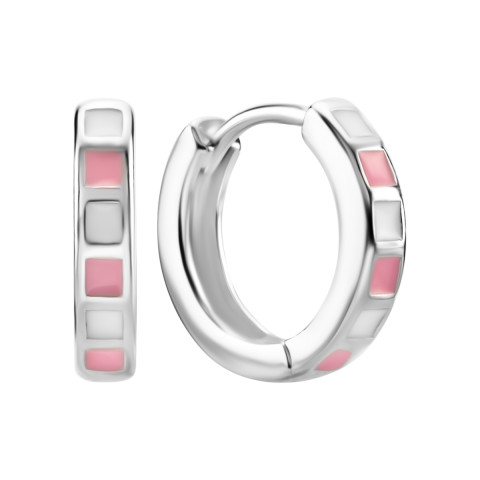 Серебряные серьги-конго с эмалью (SZDE16591)