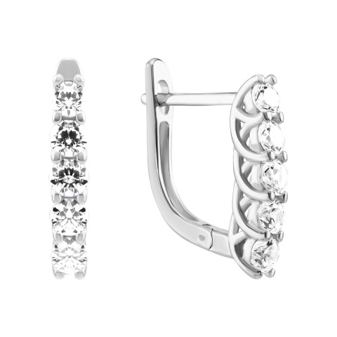 Серебряные серьги с фианитами (SZDE16967)